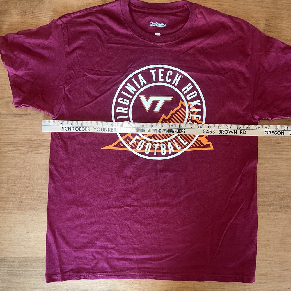 NWOT Captivating Virginia Tech Hokies‎ T-Shirt Maroon Size L - Picture 6 of 7